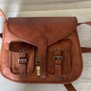 Genuine leather satchel